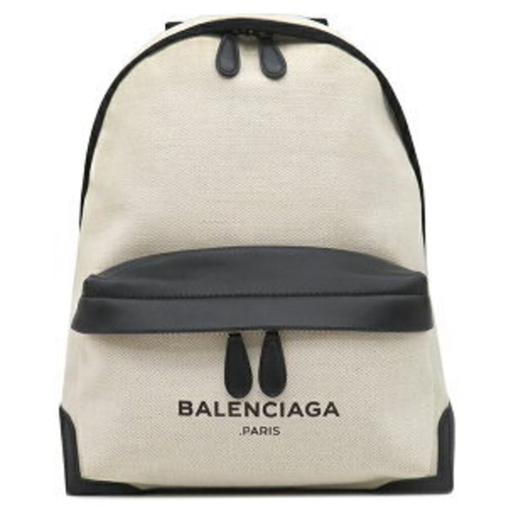 Balenciaga Backpack Daypack Canvas Leather White Black Comes - Picture 1 of 9